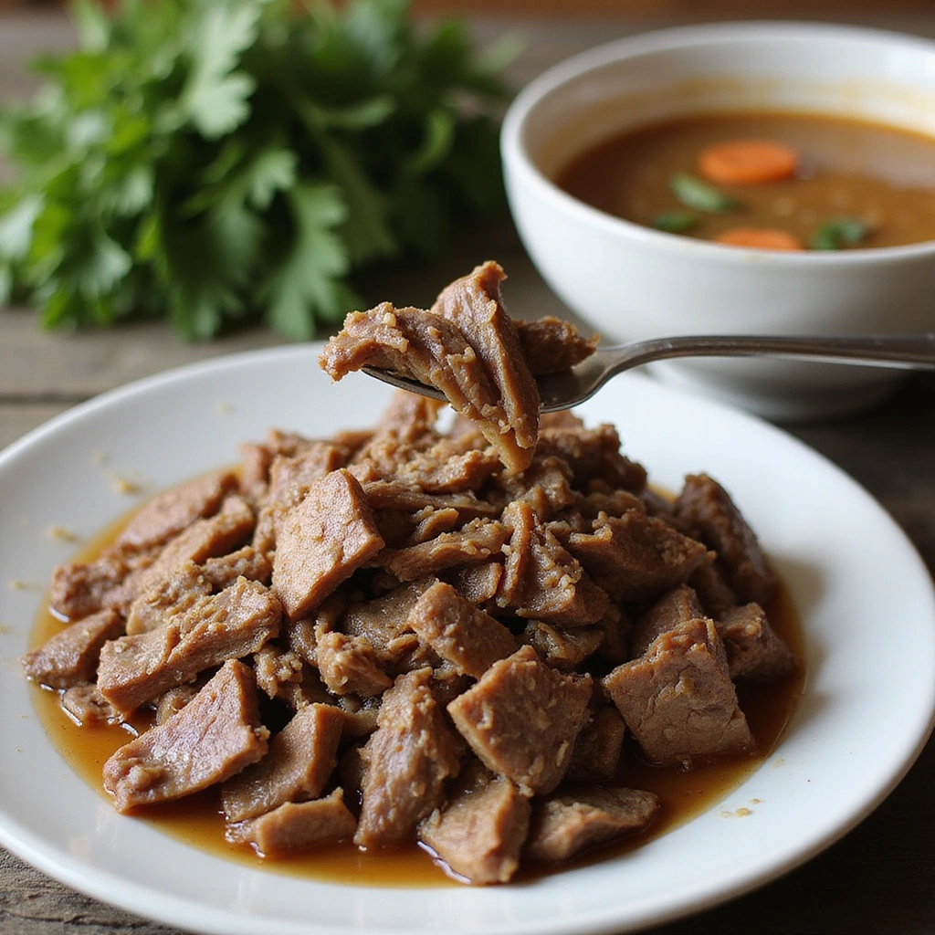 Authentic Chinese Beef Noodle Soup Recipe Warm and Hearty - Step 6: Shred the Beef