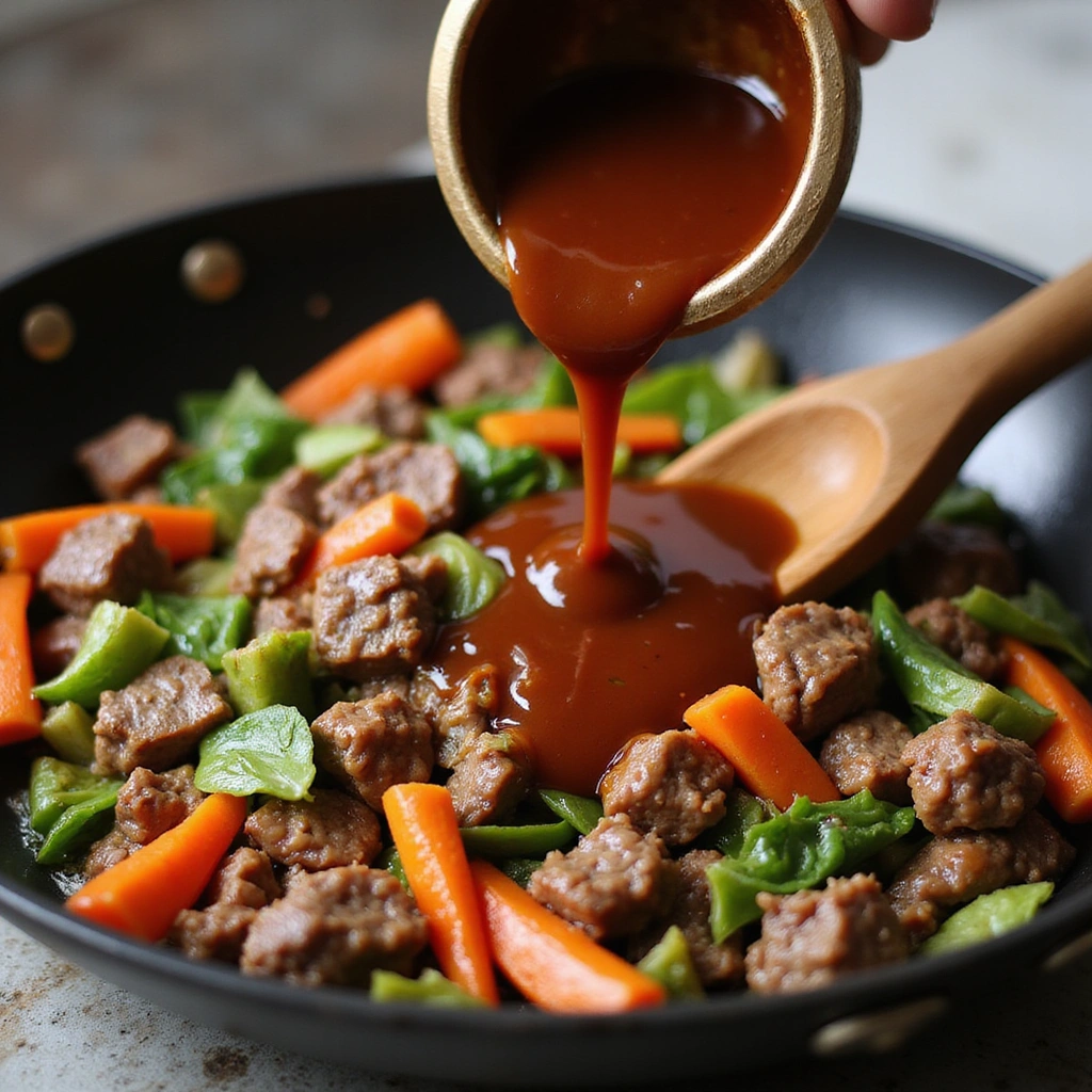 Chinese Beef Stir Fry Recipe Quick Easy and Delicious - Step 7: Make the Sauce