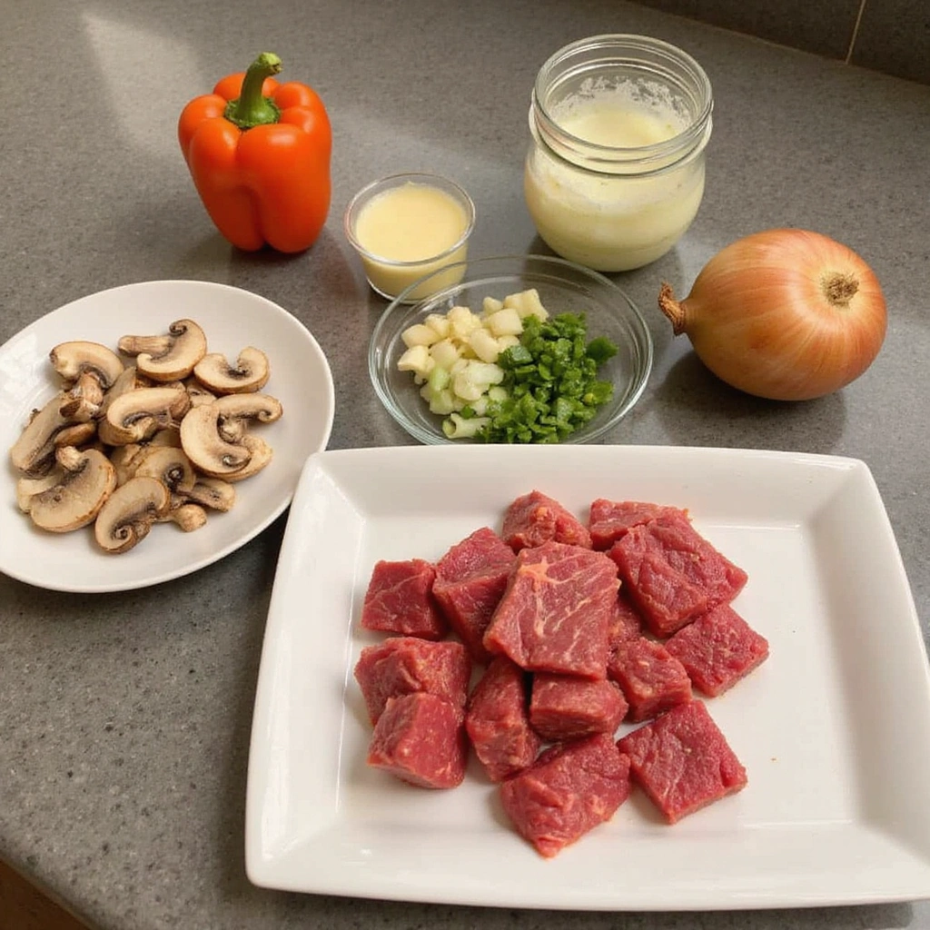 Chinese Beef and Mushroom Recipe Simple and Flavorful - Step 1: Prepare Ingredients
