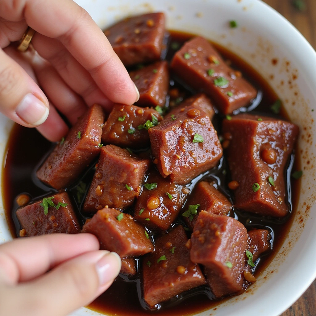 Chinese Beef and Mushroom Recipe Simple and Flavorful - Step 2: Marinate Beef