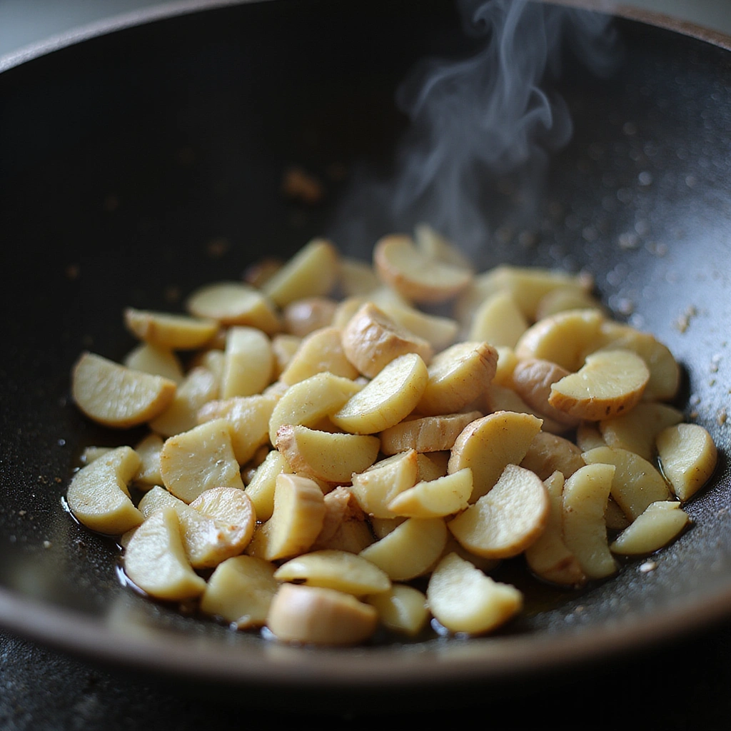 Chinese Beef and Mushroom Recipe Simple and Flavorful - Step 5: Sauté the Aromatics