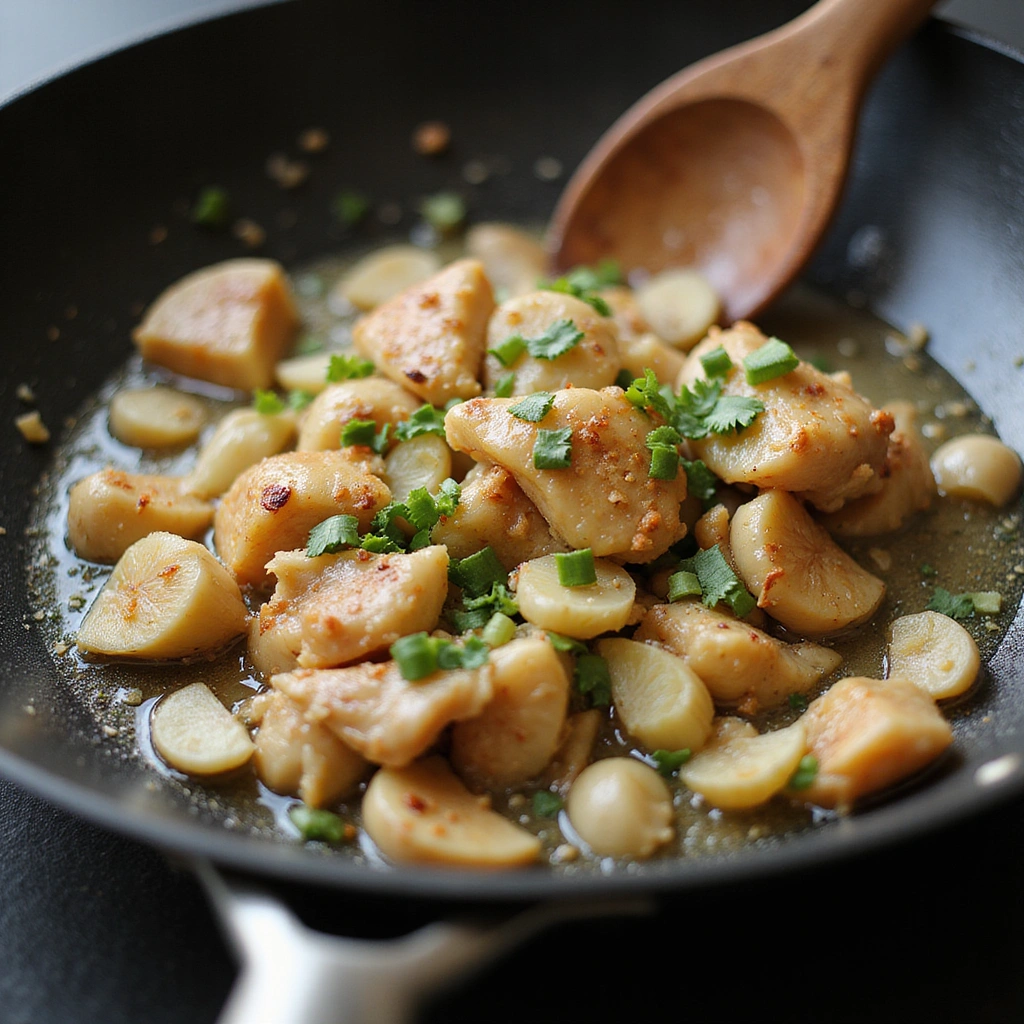 Chinese Chicken Stir Fry Recipe Healthy and Tasty Meal - Step 6: Add Garlic and Ginger