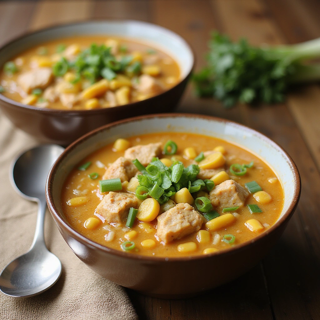 Chinese Chicken and Corn Soup Recipe Creamy and Comforting 9 Chinese Chicken and Corn Soup Recipe Creamy and Comforting - Step 9: Serve and Garnish