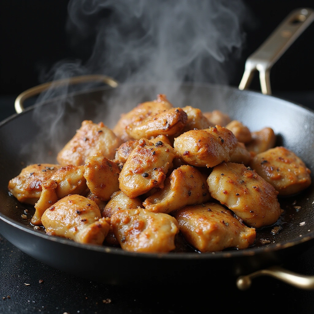 Chinese Chicken and Eggplant Recipe Simple and Tasty 4 Chinese Chicken and Eggplant Recipe Simple and Tasty - Step 4: Cook the Chicken