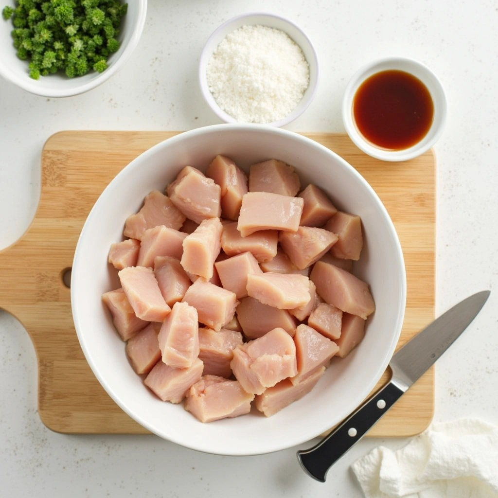 Chinese Chicken and Mushroom Recipe Comfort Food at Home 1 Chinese Chicken and Mushroom Recipe Comfort Food at Home - Step 1: Prepare the Chicken