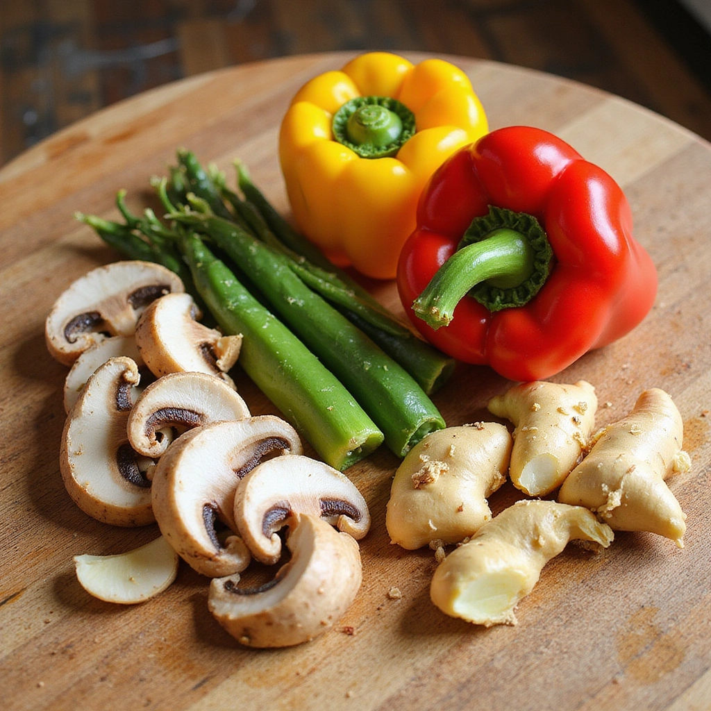 Chinese Chicken and Mushroom Recipe Comfort Food at Home 2 Chinese Chicken and Mushroom Recipe Comfort Food at Home - Step 2: Slice the Vegetables