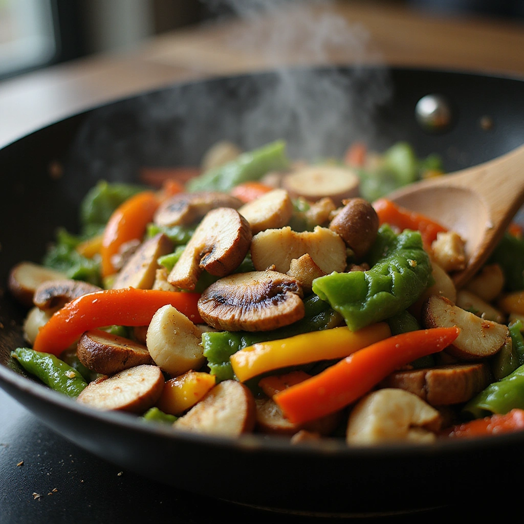 Chinese Chicken and Mushroom Recipe Comfort Food at Home 5 Chinese Chicken and Mushroom Recipe Comfort Food at Home - Step 5: Stir-Fry the Vegetables