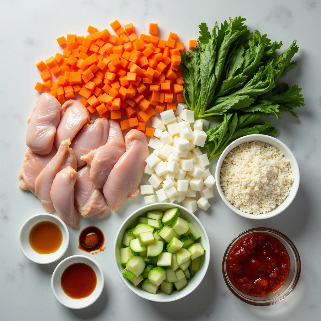 Chinese Chicken and Rice Recipe Simple One Pan Dinner 1 Chinese Chicken and Rice Recipe Simple One Pan Dinner - Step 1: Prepare Ingredients