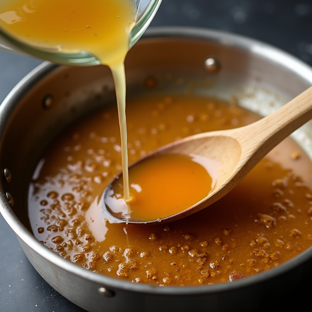 Chinese Chicken and Rice Recipe Simple One Pan Dinner 5 Chinese Chicken and Rice Recipe Simple One Pan Dinner - Step 5: Deglaze the Pan