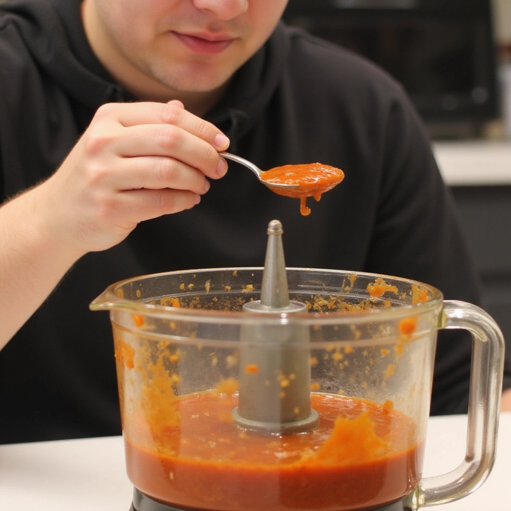 Chinese Chili Garlic Sauce Recipe Homemade and Spicy 5 Chinese Chili Garlic Sauce Recipe Homemade and Spicy - Step 5: Adjust Seasoning