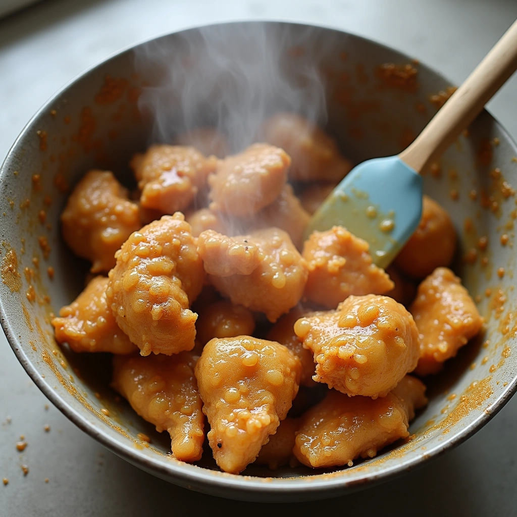 Chinese Garlic Fried Chicken Recipe Crispy Juicy and Delicious 6 Chinese Garlic Fried Chicken Recipe Crispy Juicy and Delicious - Step 7: Toss in Garlic Sauce