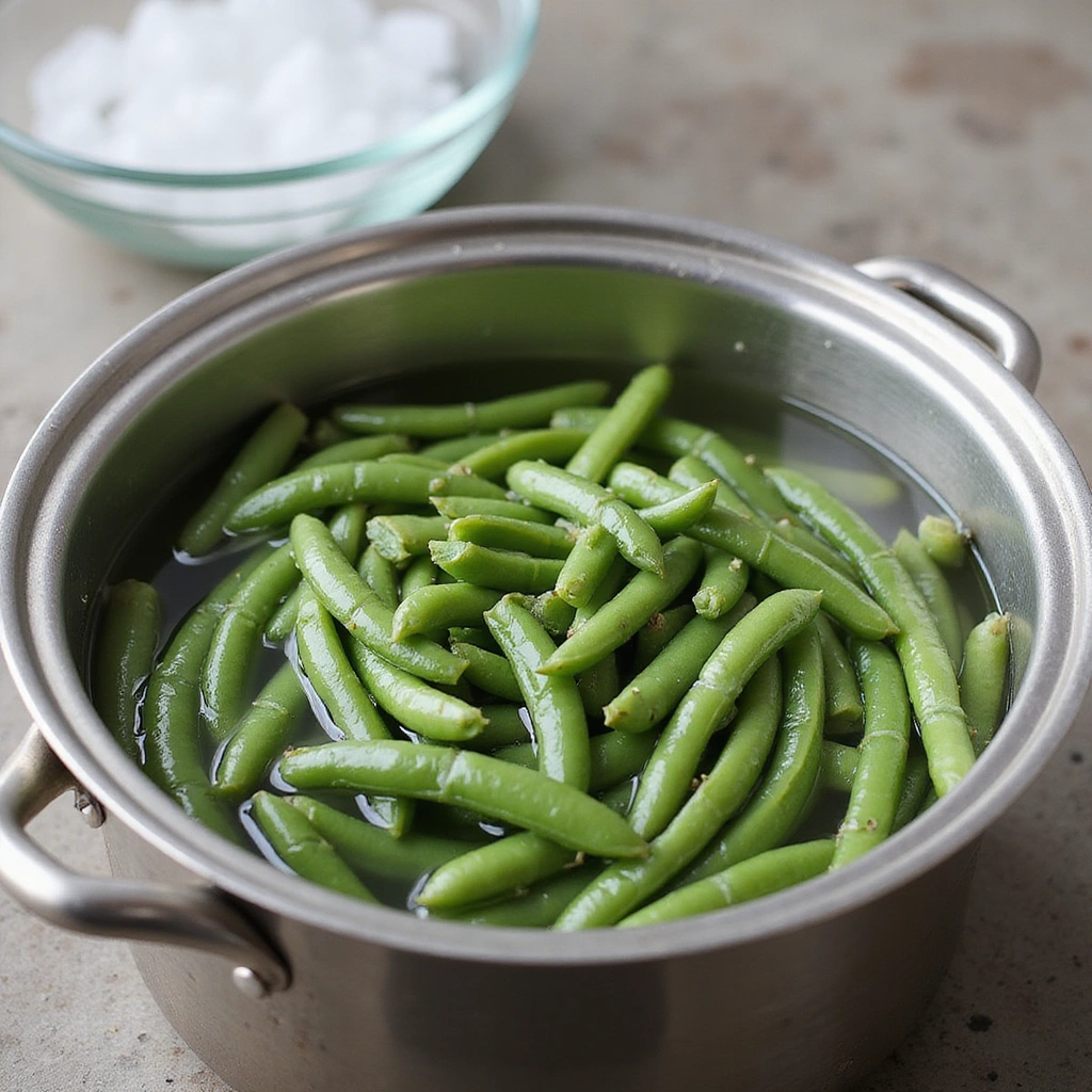 Chinese Green Bean Recipe Asian Style Crispy and Savory 2 Chinese Green Bean Recipe Asian Style Crispy and Savory - Step 2: Blanch the Green Beans
