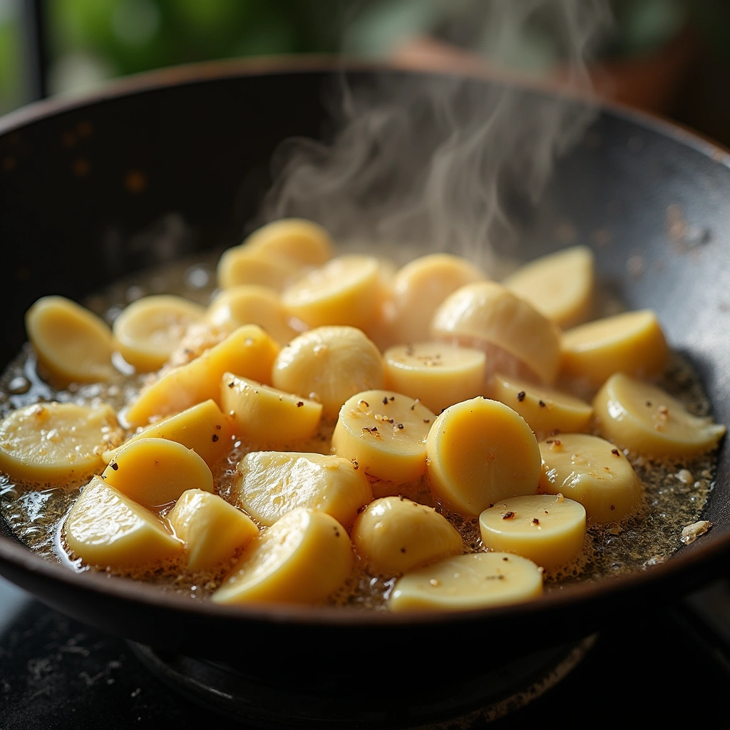 Chinese Green Bean Recipe Asian Style Crispy and Savory 4 Chinese Green Bean Recipe Asian Style Crispy and Savory - Step 4: Stir-Fry Aromatics