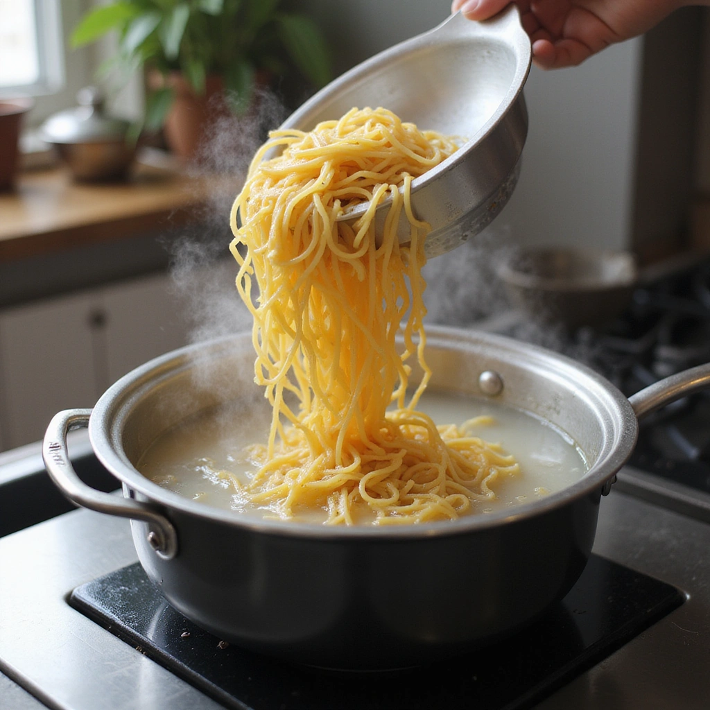 Chinese Lo Mein Recipe Easy Homemade Noodles Better Than Takeout - Step 6: Cook the Noodles