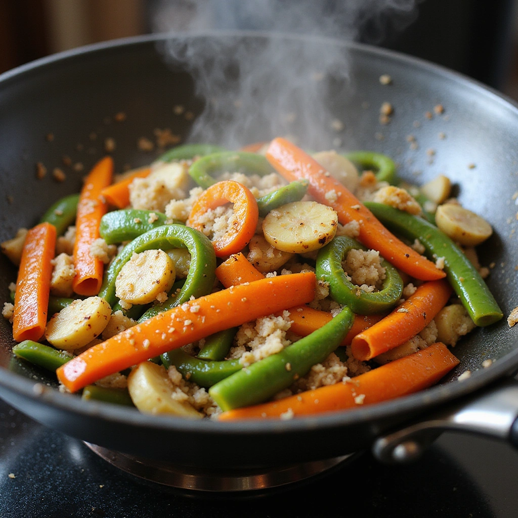 Chinese Mushroom Stir Fry Recipe Quick and Savory - Step 5: Add the Vegetables