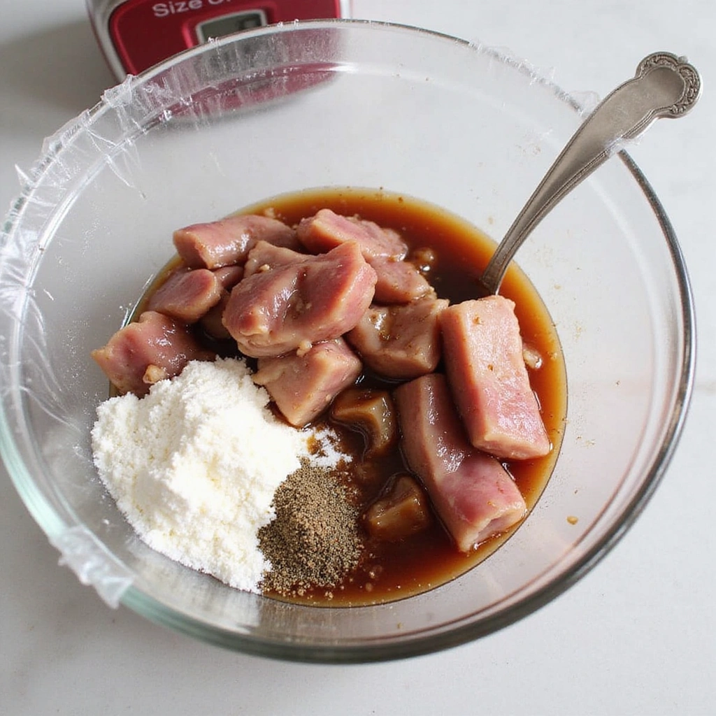 Chinese Pork Stir Fry Recipe Quick Flavor Packed Meal - Step 2: Marinate the Pork