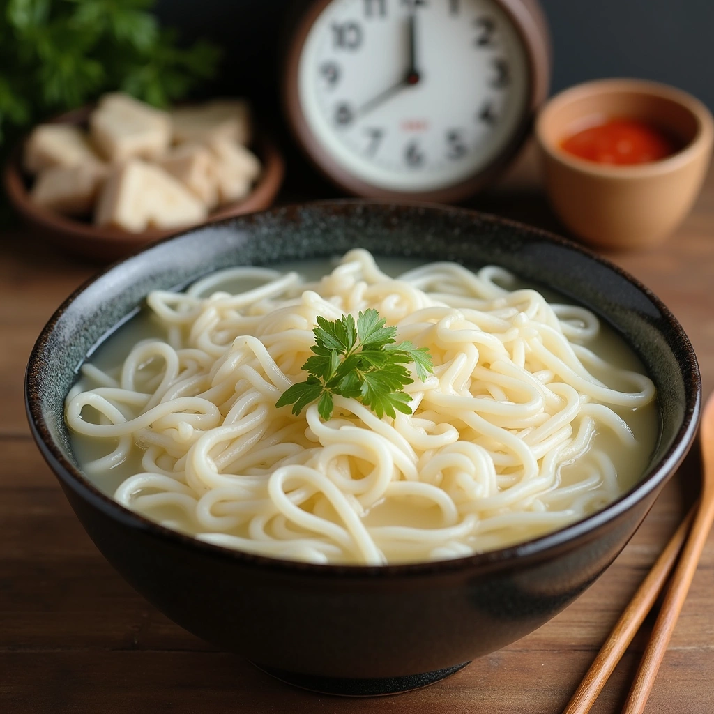 Chinese Red Noodle Beans Recipes Unique and Tasty - Step 3: Soak the Rice Noodles