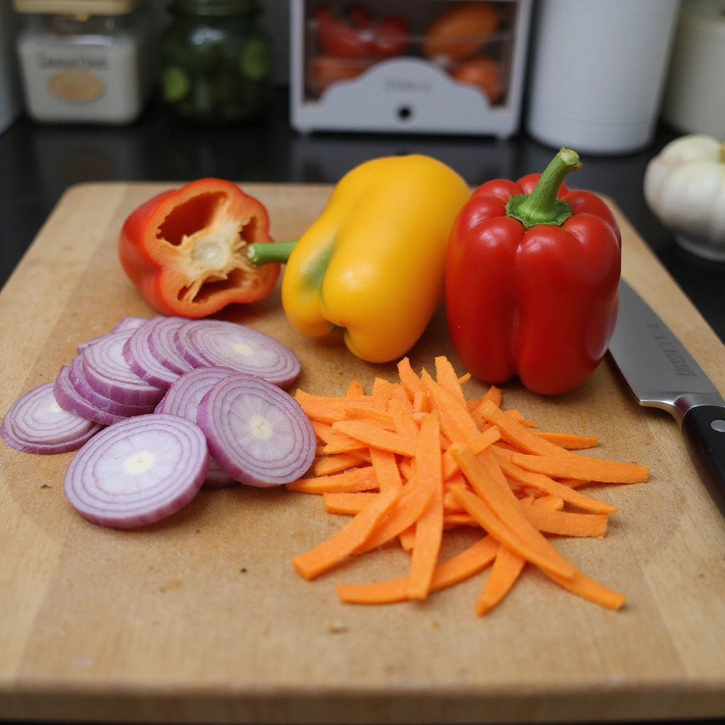 Chinese Red Noodle Beans Recipes Unique and Tasty - Step 4: Prepare the Vegetables