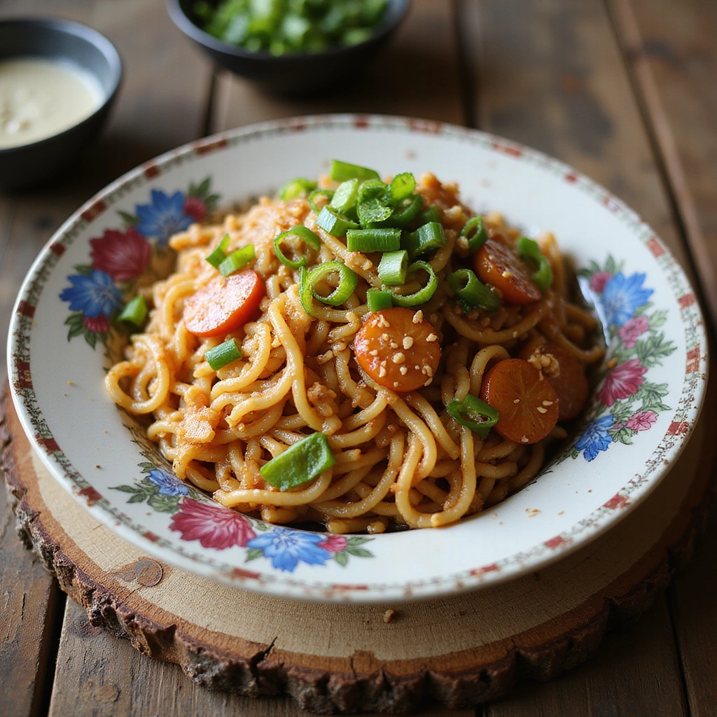 Chinese Rice Noodle Stir Fry Recipe Easy Weeknight Meal - Step 6: Garnish and Serve