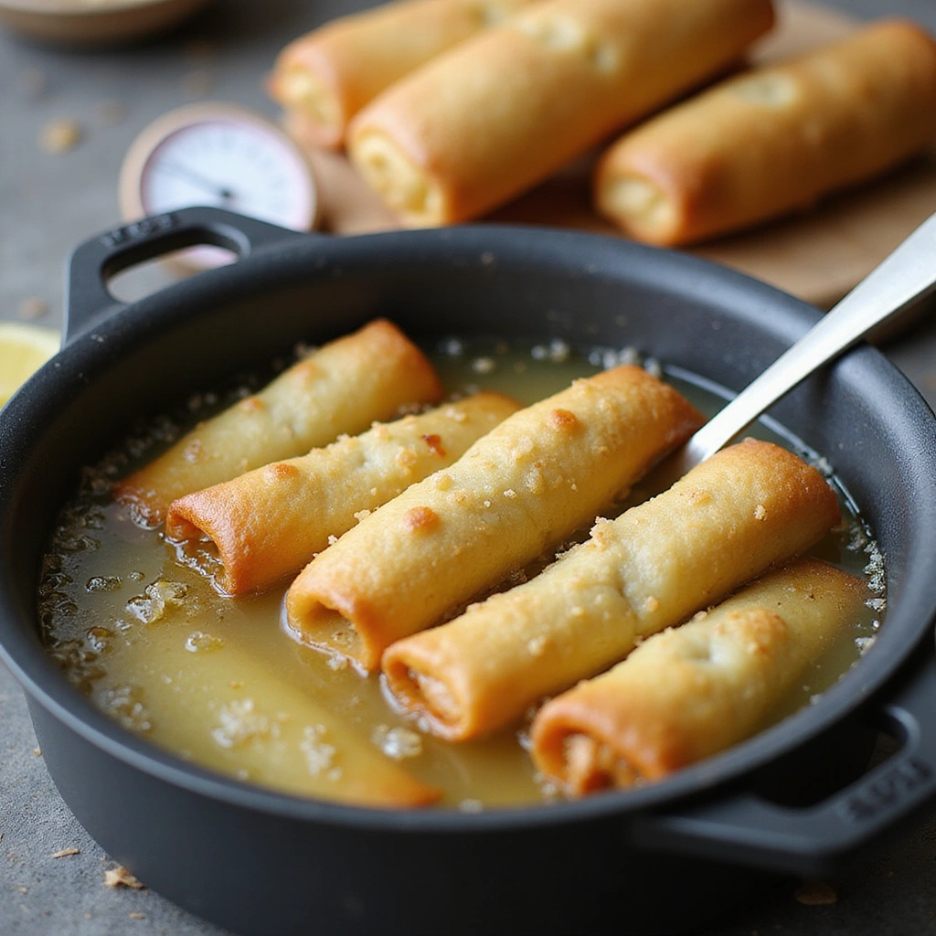 Chinese Shrimp Egg Roll Recipe Homemade and Crispy 4 Chinese Shrimp Egg Roll Recipe Homemade and Crispy - Step 4: Heat the Oil