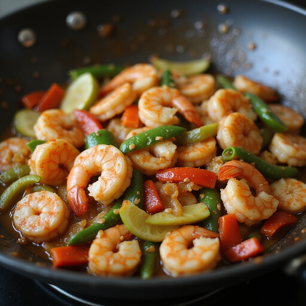 Chinese Shrimp Stir Fry Recipe Fast Healthy and Delicious - Step 5: Combine Ingredients