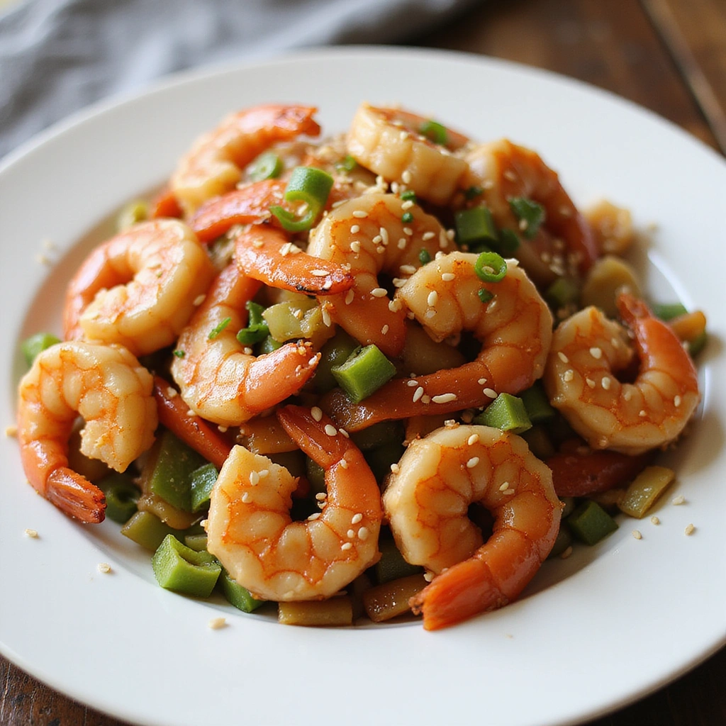 Chinese Shrimp Stir Fry Recipe Fast Healthy and Delicious - Step 7: Serve the Stir Fry