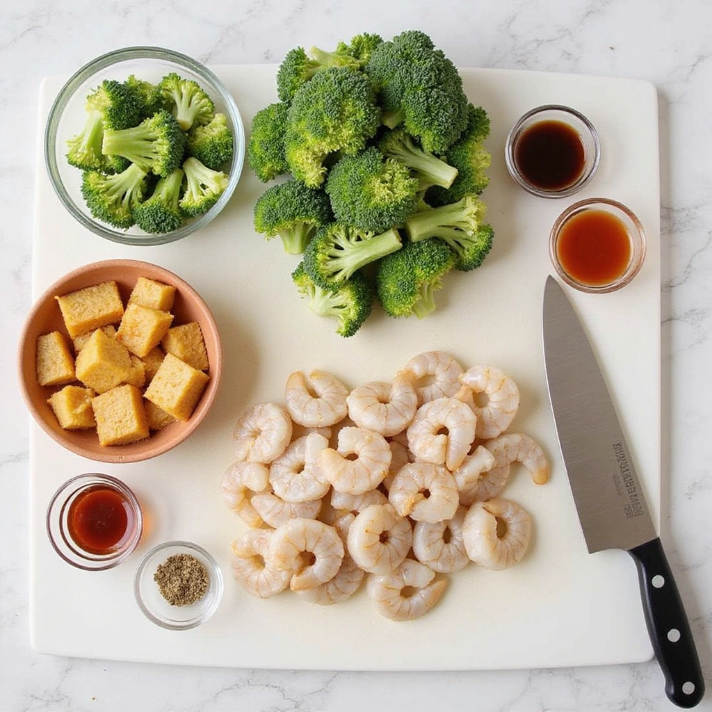 Chinese Shrimp and Broccoli Recipe Light Healthy and Delicious - Step 1: Prepare Ingredients