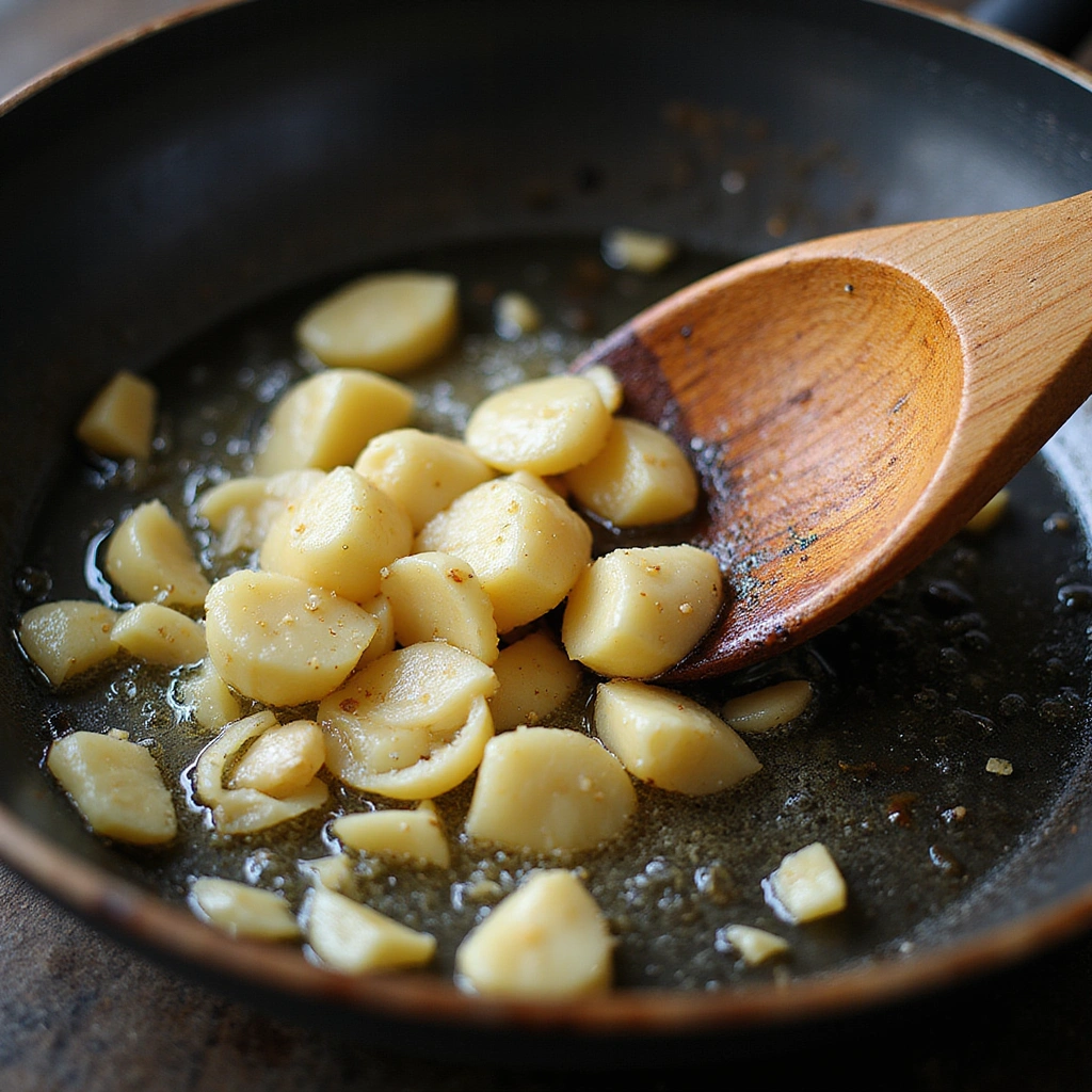 Long Green Beans Chinese Style Recipe Crispy and Savory - Step 4: Add Aromatics