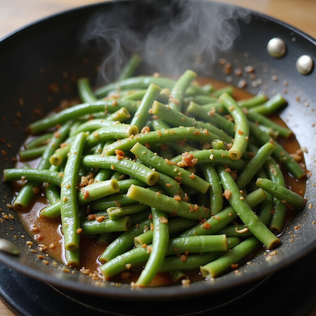 Long Green Beans Chinese Style Recipe Crispy and Savory - Step 6: Add the Sauce