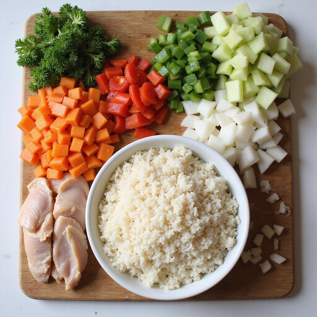 Quick Chicken Fried Rice Chinese Recipe Ready in Minutes - Step 1: Prepare Ingredients