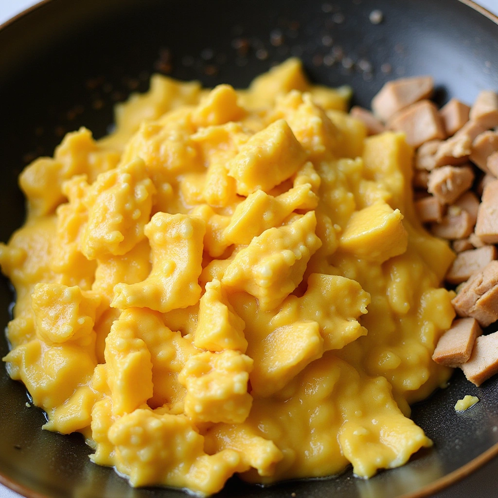 Quick Chicken Fried Rice Chinese Recipe Ready in Minutes - Step 4: Scramble the Eggs (Optional)