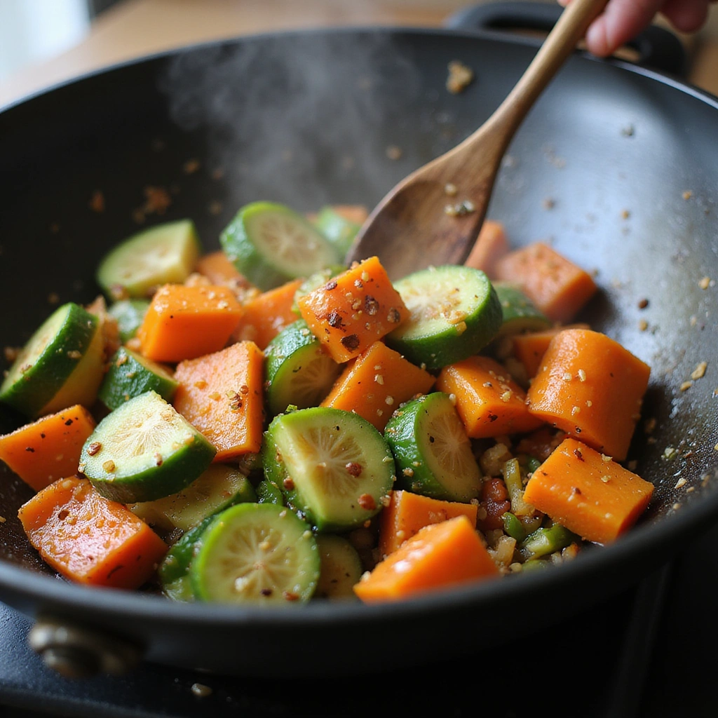 Simple Chinese Egg Noodle Stir Fry Full of Flavor 4 Simple Chinese Egg Noodle Stir Fry Full of Flavor - Step 4: Add Vegetables