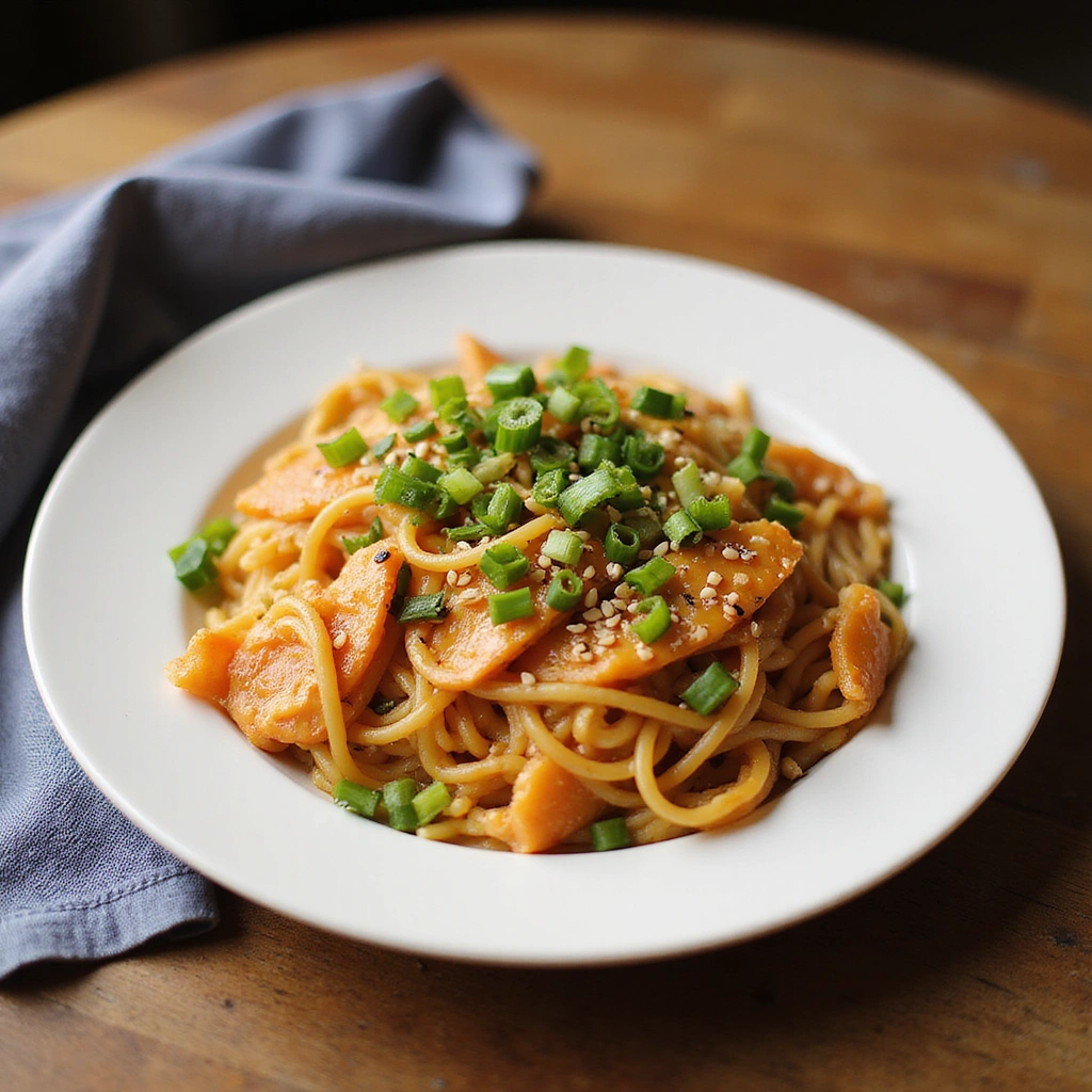 Simple Chinese Egg Noodle Stir Fry Full of Flavor 8 Simple Chinese Egg Noodle Stir Fry Full of Flavor - Step 8: Serve and Enjoy