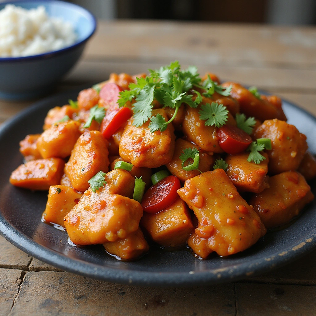 Sweet and Sour Chicken Chinese Recipe Quick and Delicious 8 Sweet and Sour Chicken Chinese Recipe Quick and Delicious - Step 8: Serve and Garnish