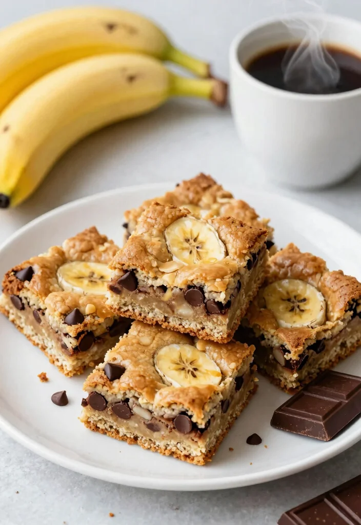 10 Easy 8x8 Dessert Recipes Perfect for Small Batches - 10. Chocolate Chip Banana Bread Bars 1