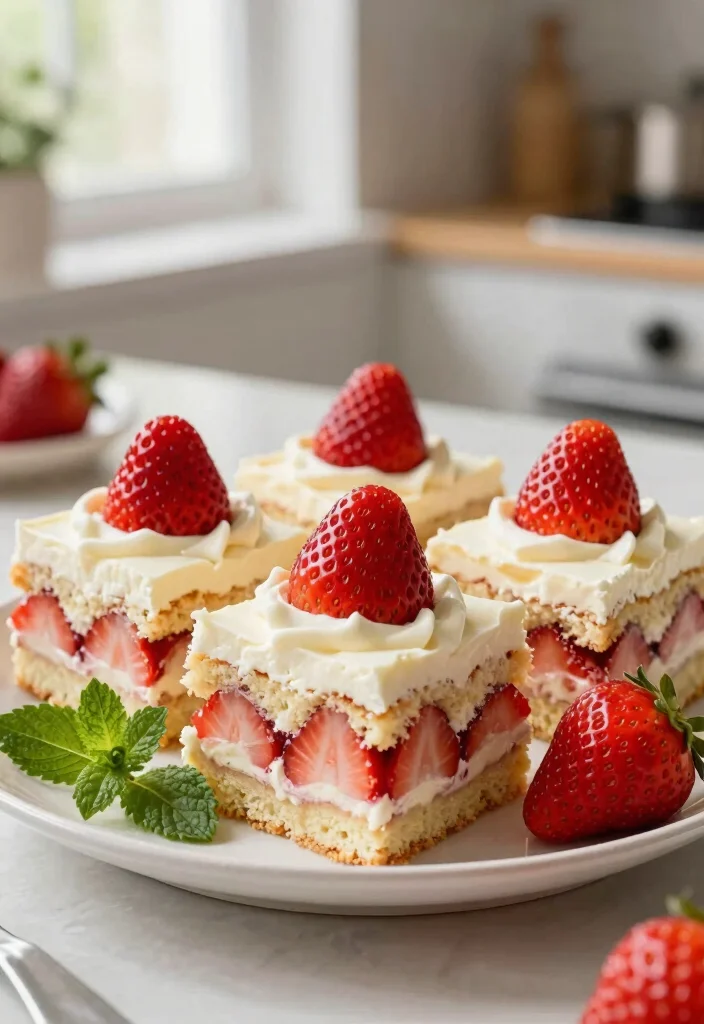 10 Easy 8x8 Dessert Recipes Perfect for Small Batches - 2. Strawberry Shortcake Bars 1
