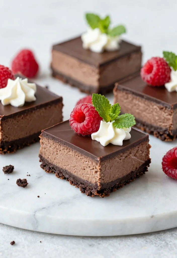 10 Easy 8x8 Dessert Recipes Perfect for Small Batches - 3. No-Bake Chocolate Cheesecake Bars 1