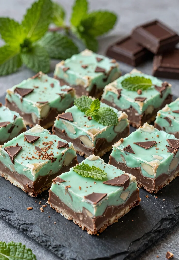 10 Easy 8x8 Dessert Recipes Perfect for Small Batches - 8. Mint Chocolate Chip Bars 1