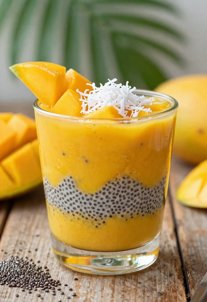 10 Easy Mango Dessert Recipes for Quick Tropical Sweet Treats - 1. No-Bake Mango Chia Pudding 1