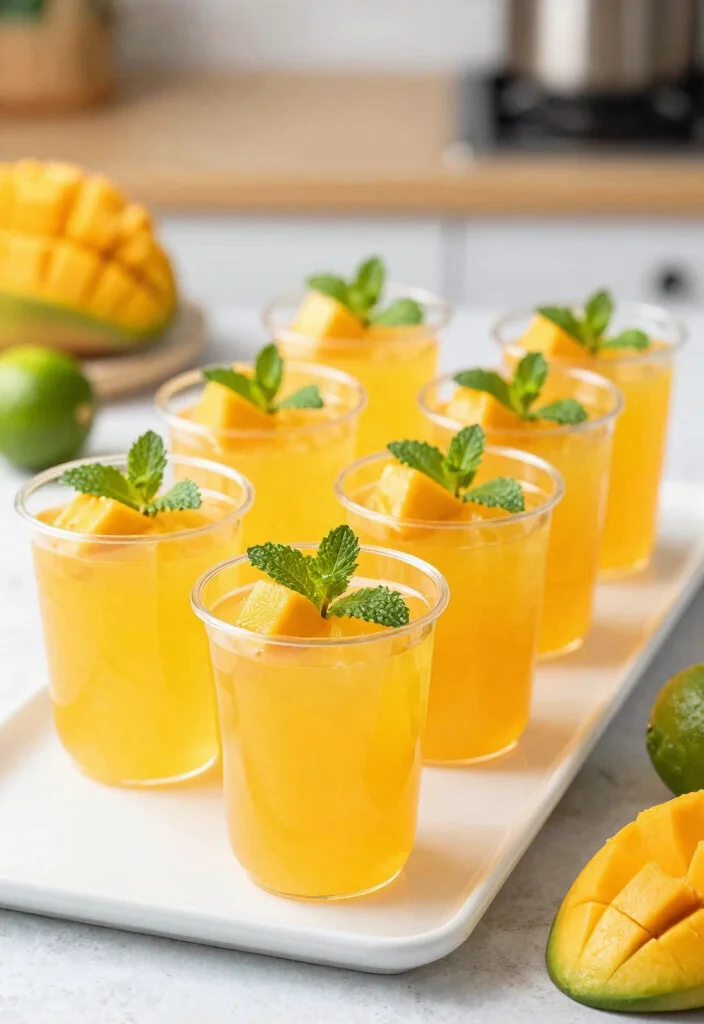 10 Easy Mango Dessert Recipes for Quick Tropical Sweet Treats - 10. Mango Gelatin Cups 1
