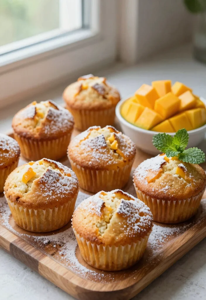 10 Easy Mango Dessert Recipes for Quick Tropical Sweet Treats - 3. Healthy Mango Muffins 1