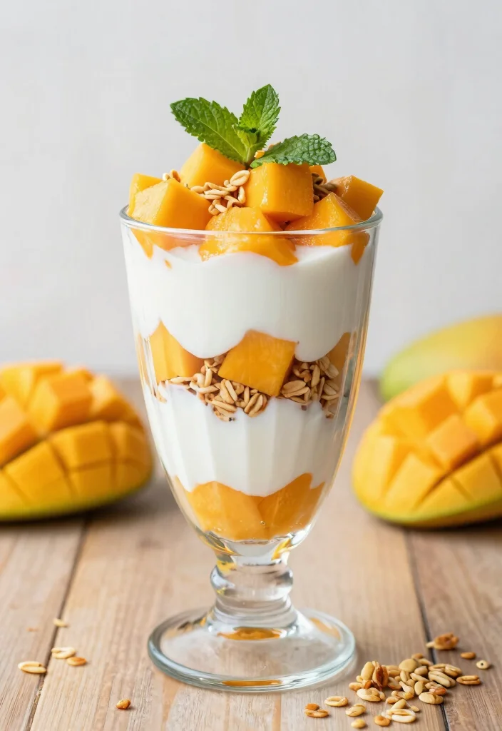 10 Easy Mango Dessert Recipes for Quick Tropical Sweet Treats - 5. Mango Yogurt Parfait 1