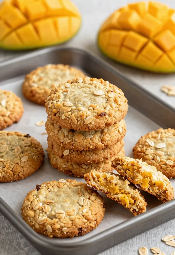 10 Easy Mango Dessert Recipes for Quick Tropical Sweet Treats - 6. Mango Oatmeal Cookies 1