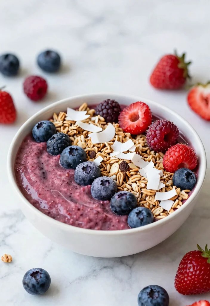 10 Healthy Recipe Videos for Easy Step by Step Cooking - 10. Berry Smoothie Bowl 1