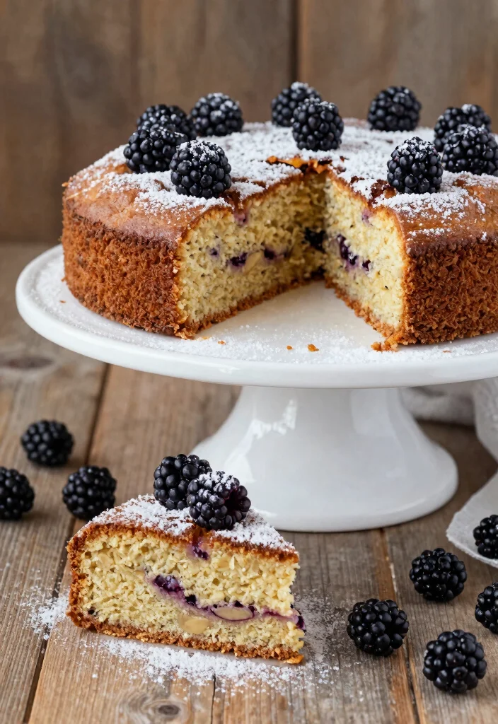 10 Keto Blackberry Recipes for Sweet Low Carb Treats - 4. Blackberry Almond Flour Cake 1