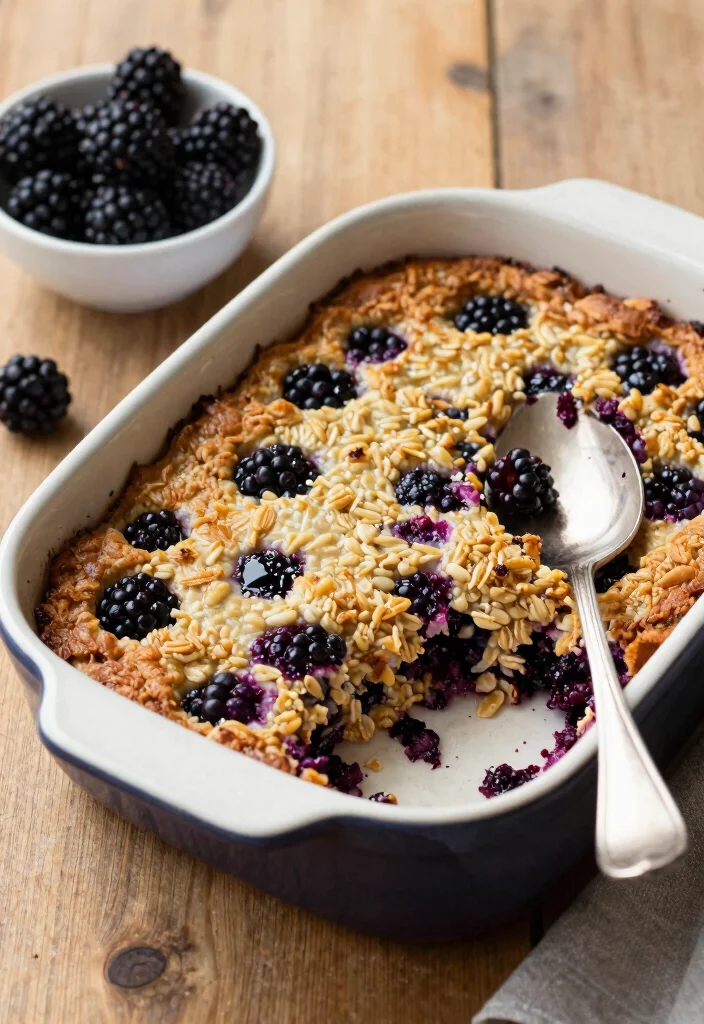 10 Keto Blackberry Recipes for Sweet Low Carb Treats - 7. Blackberry Oatmeal Bake 1
