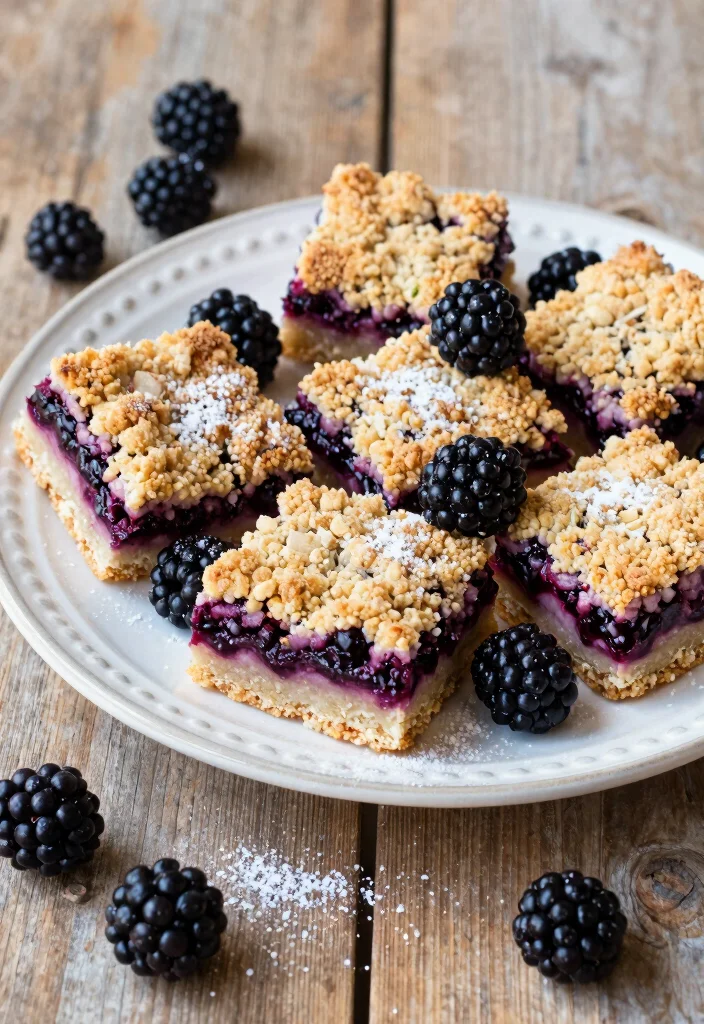 10 Keto Blackberry Recipes for Sweet Low Carb Treats - 9. Blackberry Crumb Bars 1