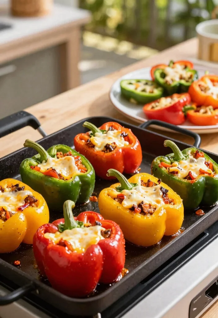 10 Keto Blackstone Recipes for Fast Outdoor Cooking 57 10 Keto Blackstone Recipes for Fast Outdoor Cooking - 6. Veggie-Stuffed Bell Peppers 1