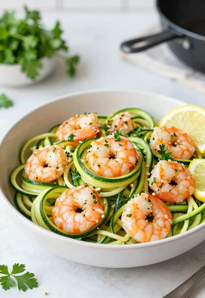 10 Keto Bowl Recipes for Quick Low Carb Meals - 7. Shrimp and Zucchini Noodle Bowl 1
