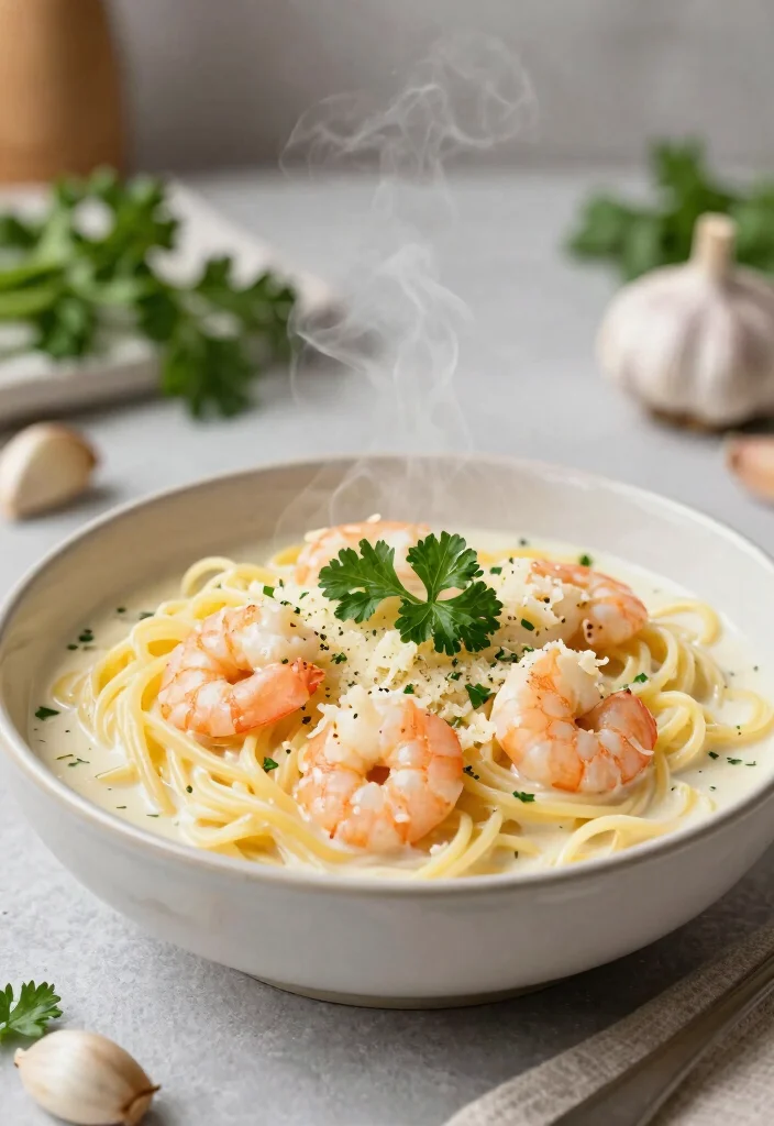 10 Keto Egg Noodle Recipes for Comfort Style Low Carb Meals - 2. Creamy Garlic Shrimp Noodles 1
